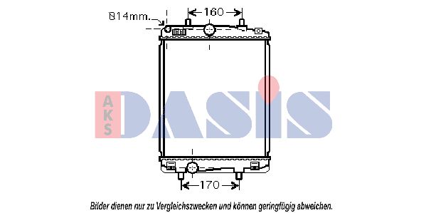 AKS DASIS radiatorius, variklio aušinimas 160095N